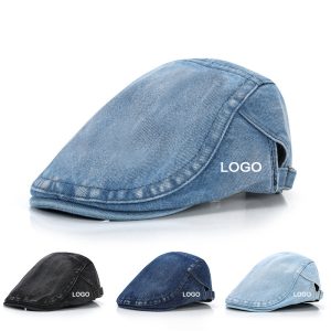 Men’s Denim Beret Hat