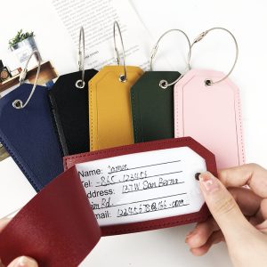 Durable PU Luggage Tag for Travel