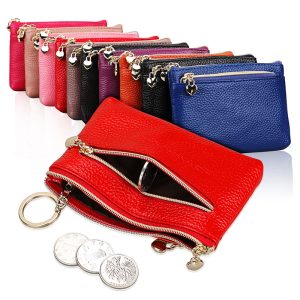 Mini Dual Keyrings Change Pouch Card Holder