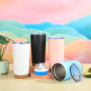 Travel Tumbler with Cork Bottom