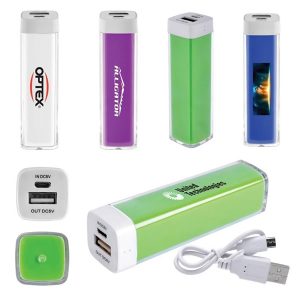 2600mAh Mobile Plastic Power Bank with Cable