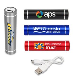 2600mAh Cylinder Portable Power Bank