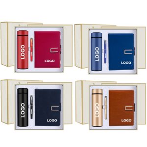 Insulated Water Bottles Gift Set with Notebook