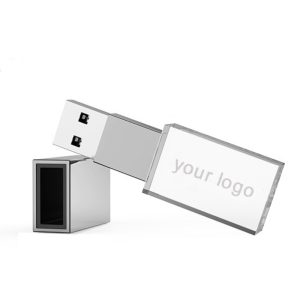 Metal Glass USB Flash Drive with 1GB-128GB