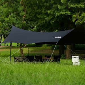 Black Camping Tent Tarp 17.06*14.76 ft